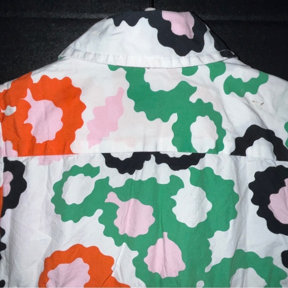 DVF+Baby Gap collab wrap dress, 100% cotton, white with green/black/orange/pink - Picture 6 of 10